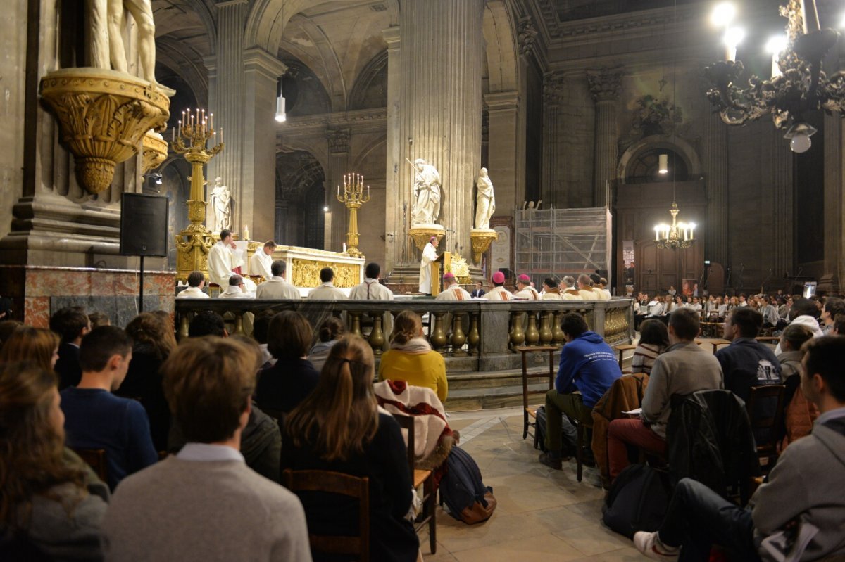 Messe des étudiants d'Île-de-France 2019. © Marie-Christine Bertin / Diocèse de Paris.