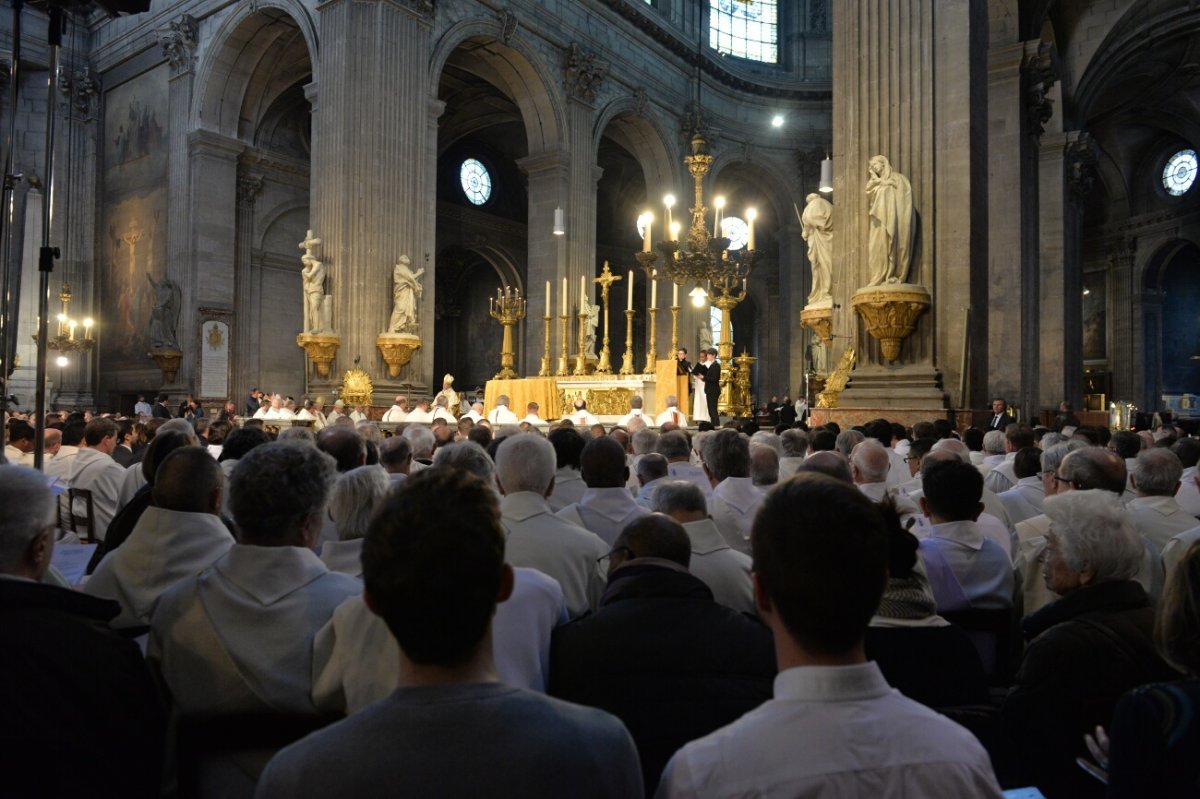Messe chrismale à Saint-Sulpice. © Marie-Christine Bertin / Diocèse de Paris.