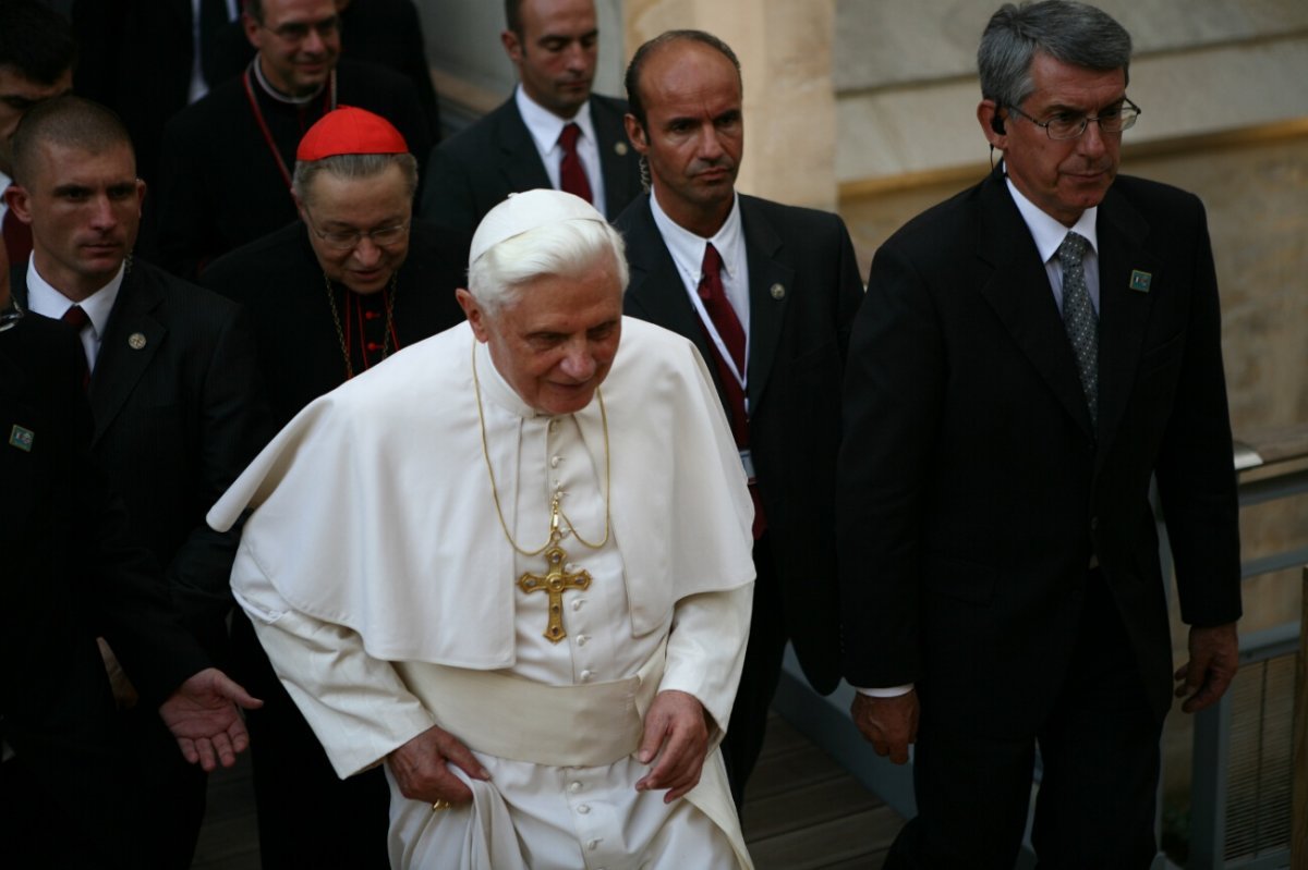 Benoît XVI au Collège des Bernardins. Reproduction interdite. © CIRIC.