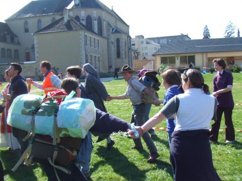 Pèlerinage des étudiants à Chartres 2007. © D. R..