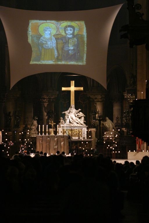 Le Parvis des Gentils le 25 mars 2011 à Notre-Dame de Paris. Photo Yannick Boschat 