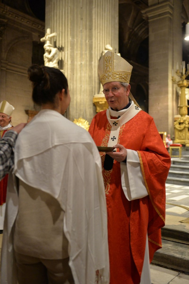 Confirmation des adultes au cours de la Vigile de Pentecôte 2023, (…). © Marie-Christine Bertin / Diocèse de Paris.