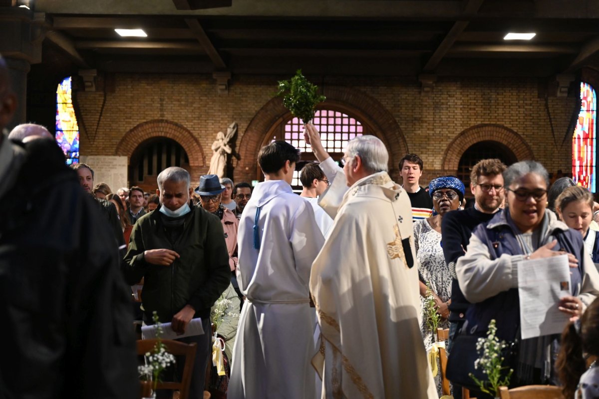 Messe à Saint-Michel (17e) à l'occasion du centenaire de l'église (…). © Marie-Christine Bertin / Diocèse de Paris.