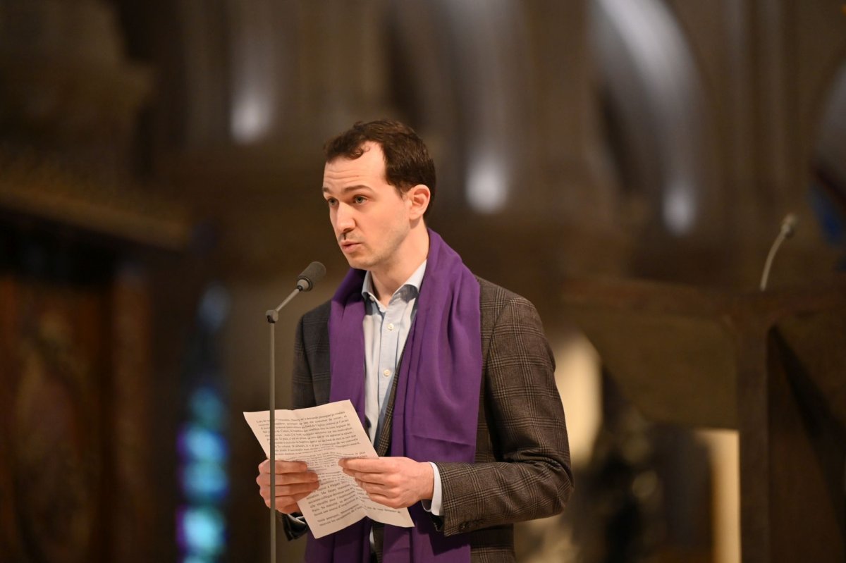 Appel décisif et inscription du nom des catéchumènes 2026 - Célébration du matin. © Marie-Christine Bertin / Diocèse de Paris.