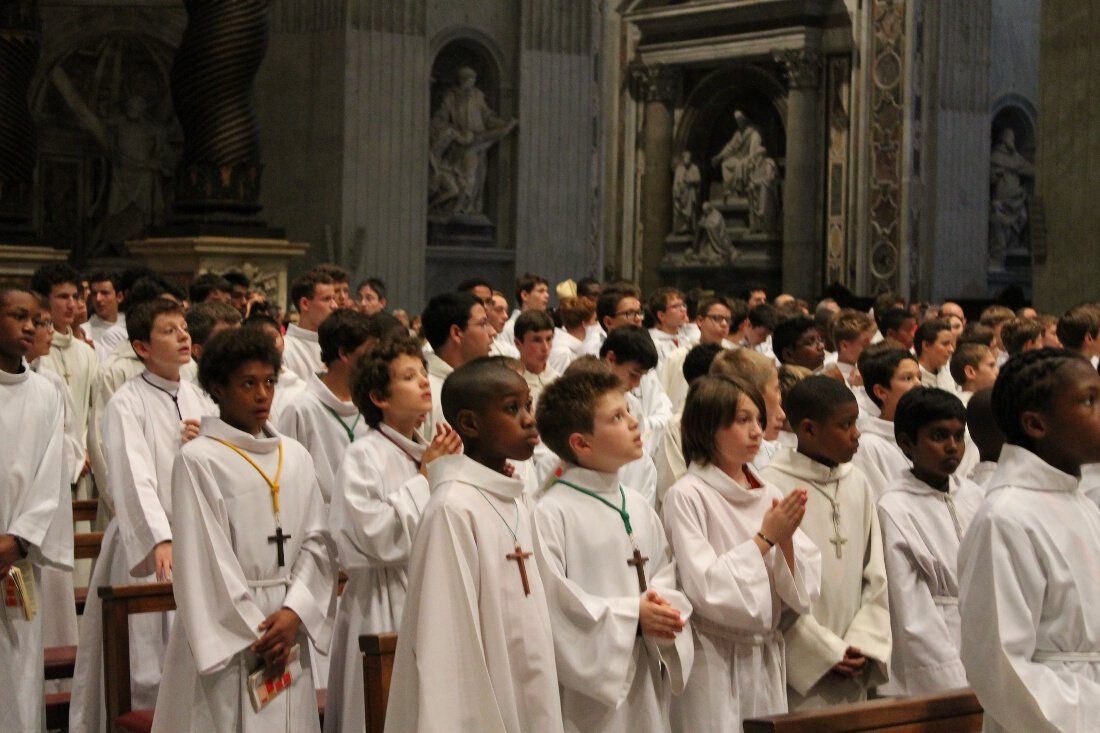 Messe à la Basilique Saint-Pierre. © D. R..