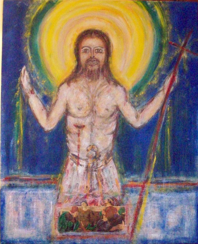 Christ ressuscité. © Josiane Boret Format 30 ou 40 F 