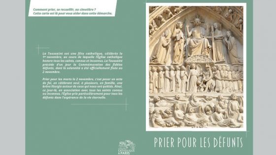 Prière pour les défunts au cimetière 