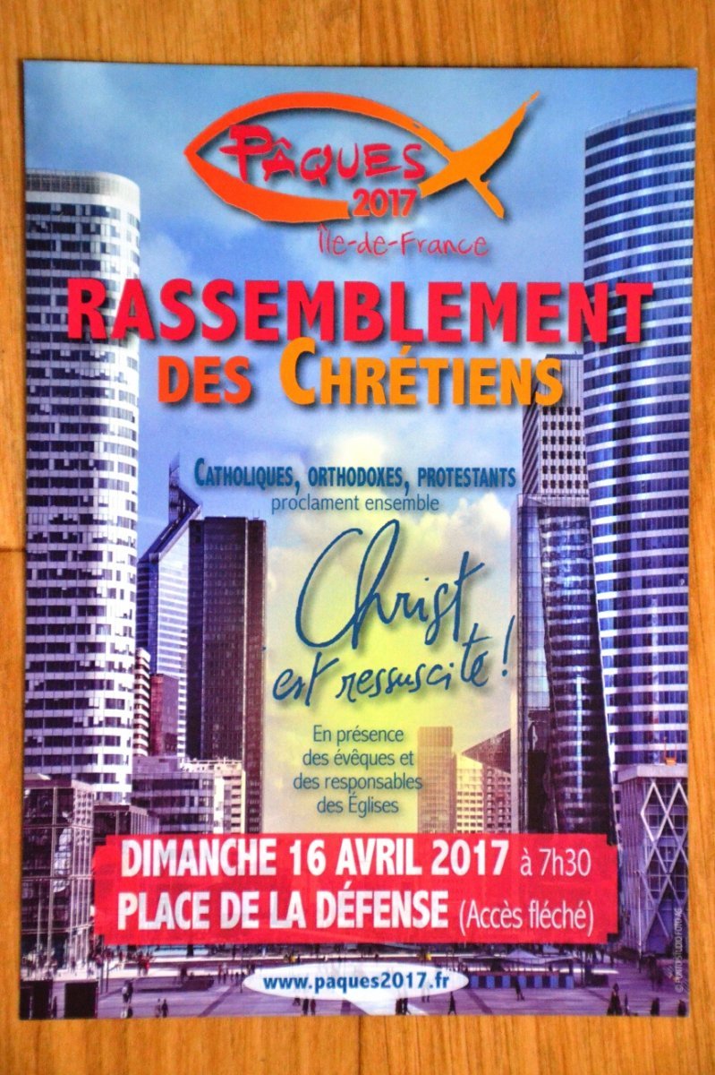 Rassemblement “Pâques 2017” à La Défense. 