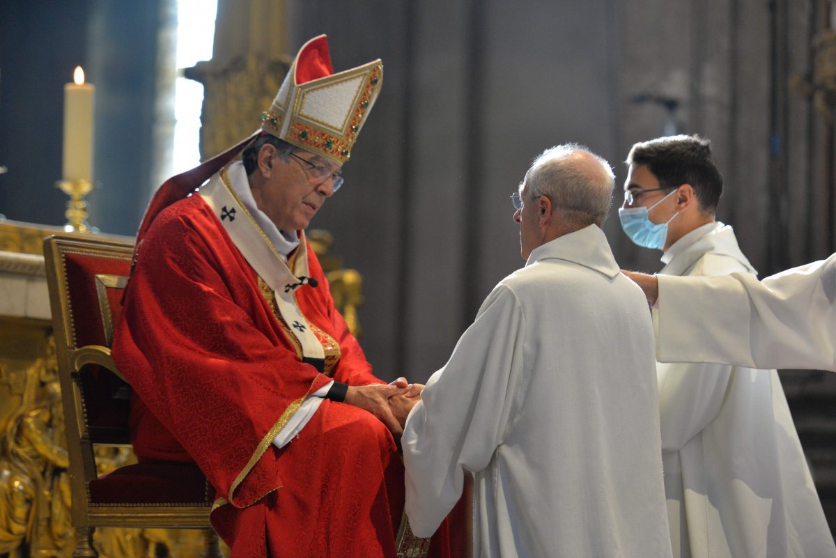 Ordinations de diacres permanents 2020. © Marie-Christine Bertin / Diocèse de Paris.