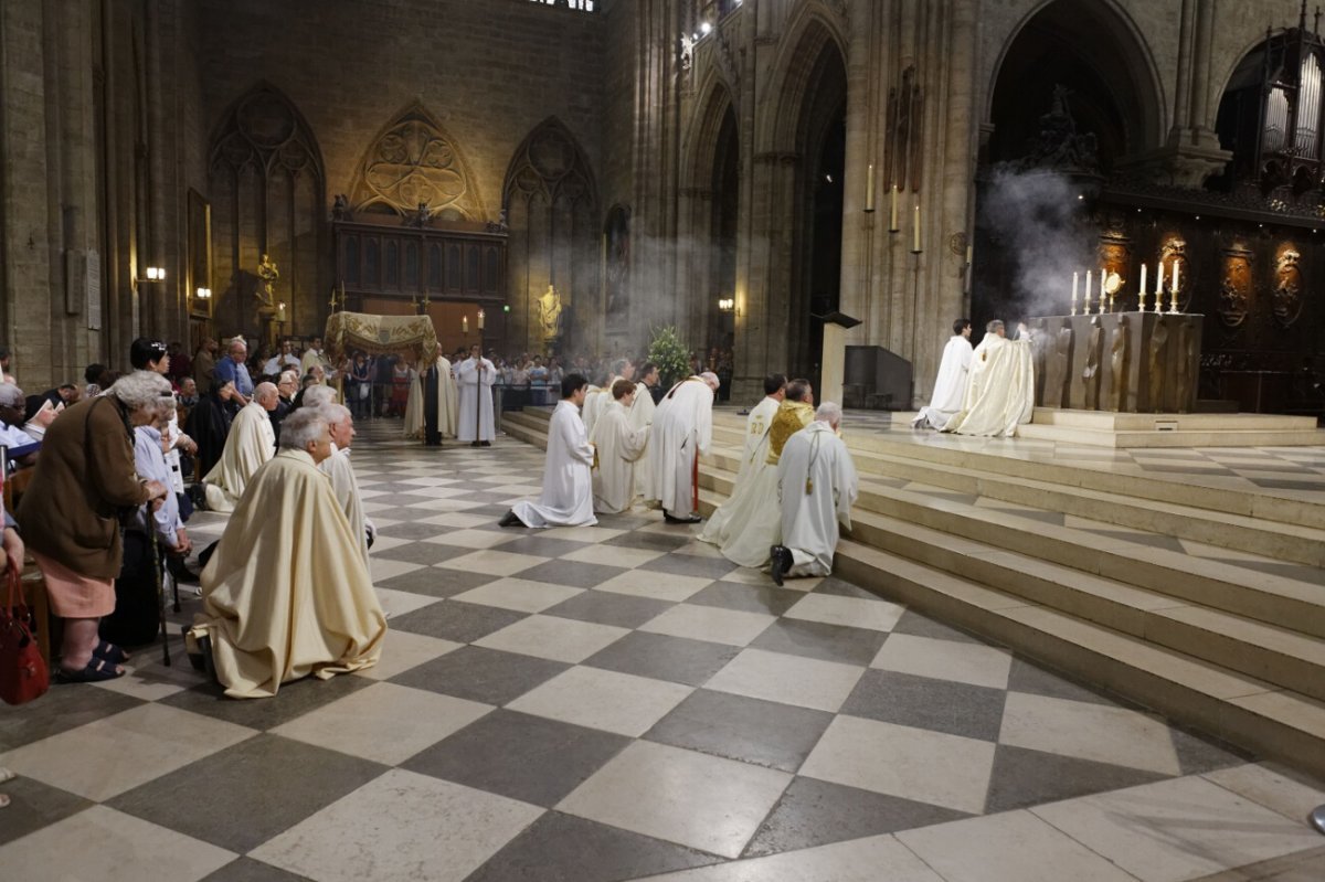 Procession à Notre-Dame de Paris. © Yannick Boschat / Diocèse de Paris.