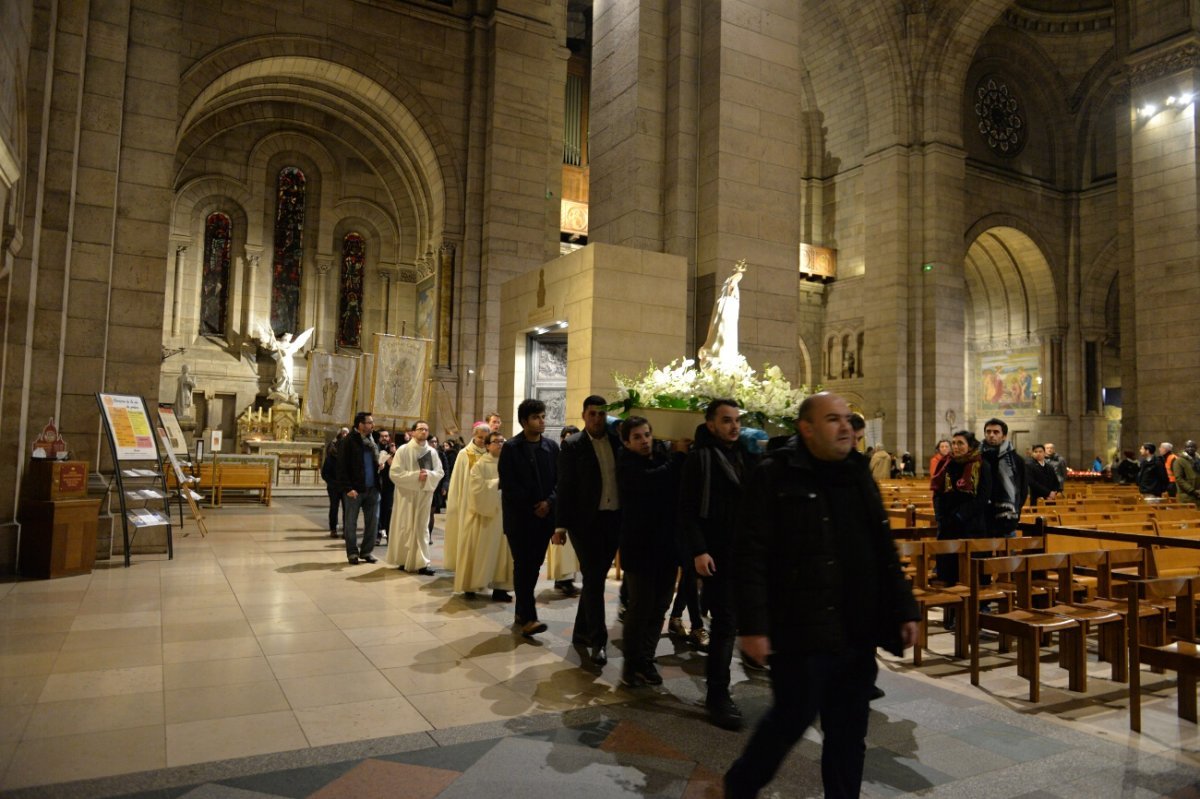 Procession Mariale, messe au Sacré-Coeur de Montmartre. © Marie-Christine Bertin / Diocèse de Paris.