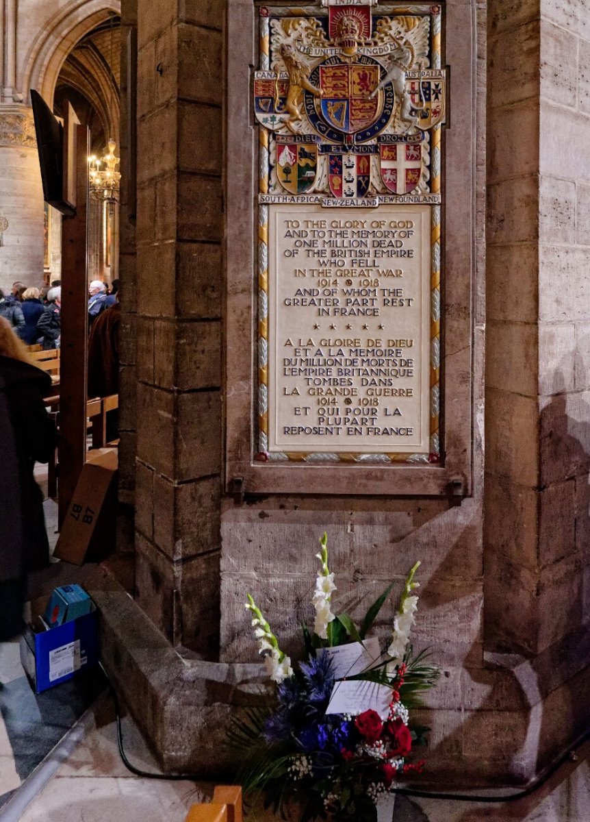 Célébration de commémoration du centenaire de l'armistice de la Grande (…). © Yannick Boschat / Diocèse de Paris.