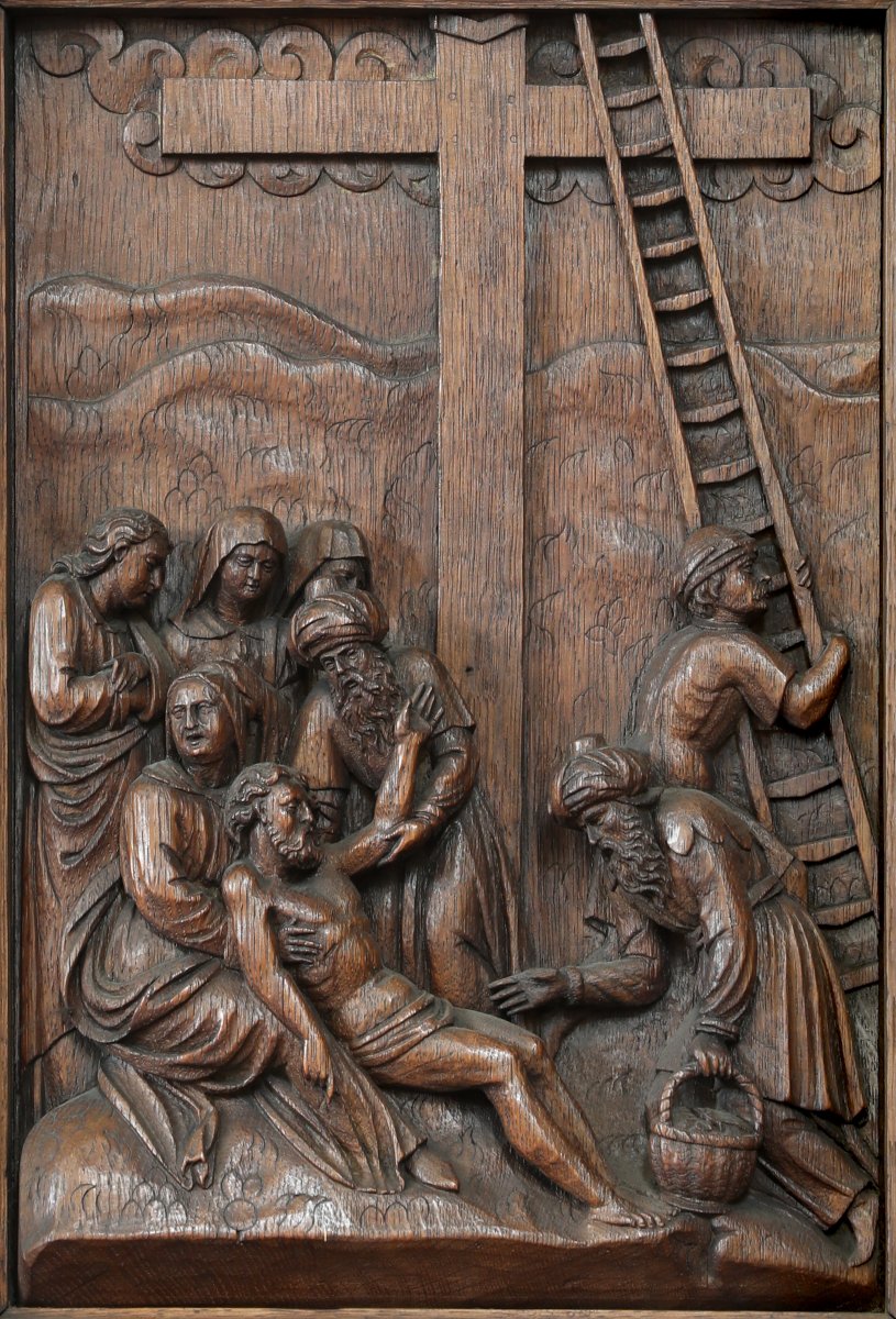 Descente de croix, bas-relief provenant de l'abbaye Saint-Vaast (…). © CDAS.