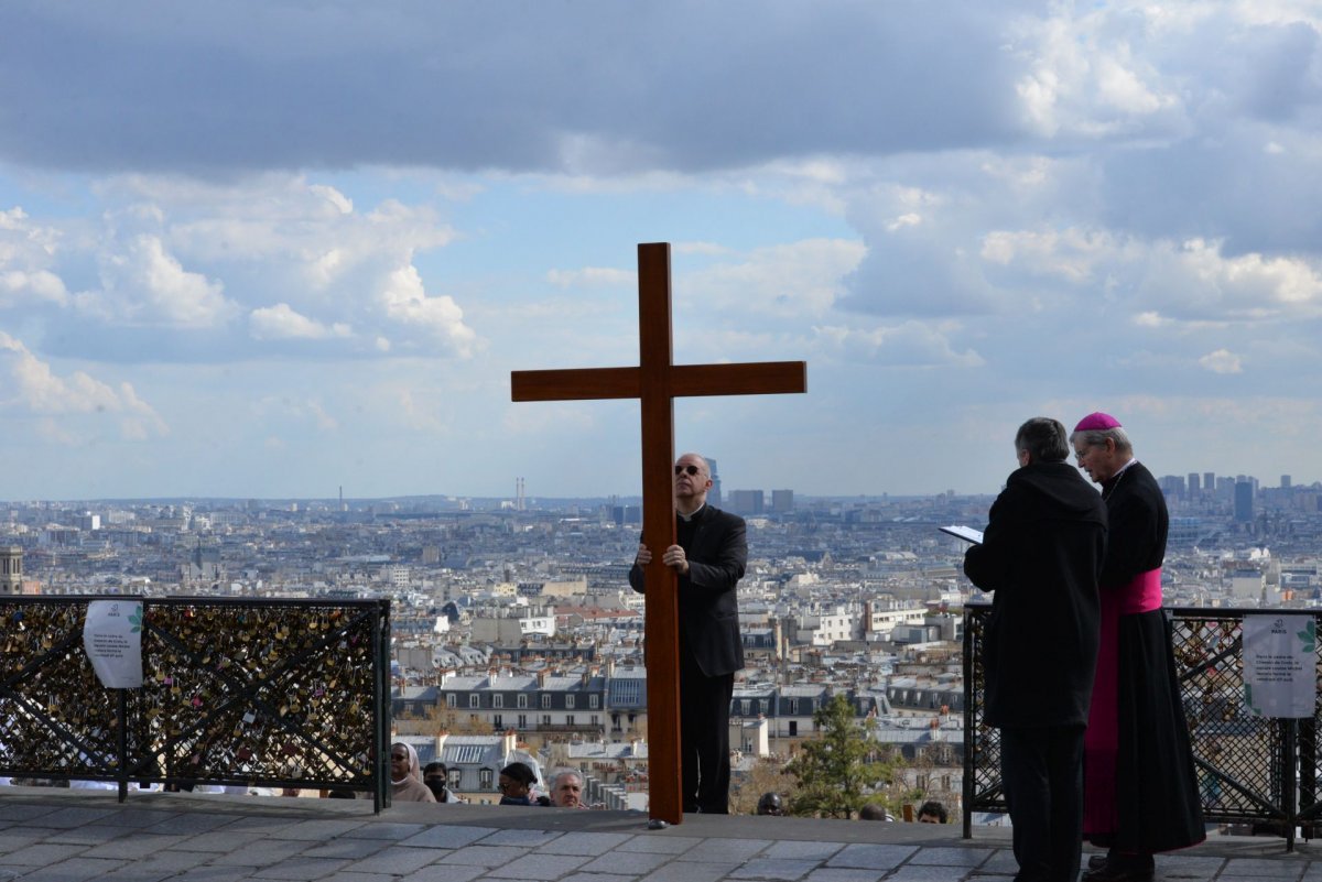 Chemin de croix de Montmartre 2023. © Marie-Christine Bertin / Diocèse de Paris.