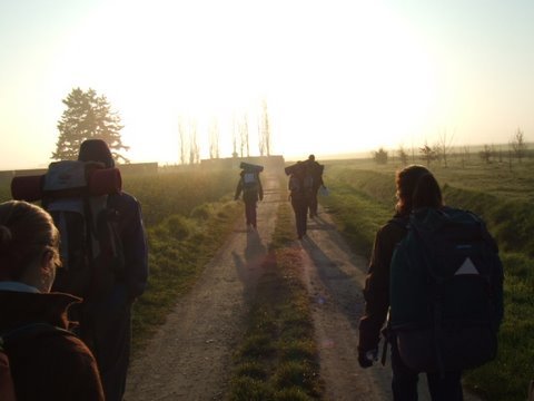 Pèlerinage des étudiants à Chartres 2007. © D. R..