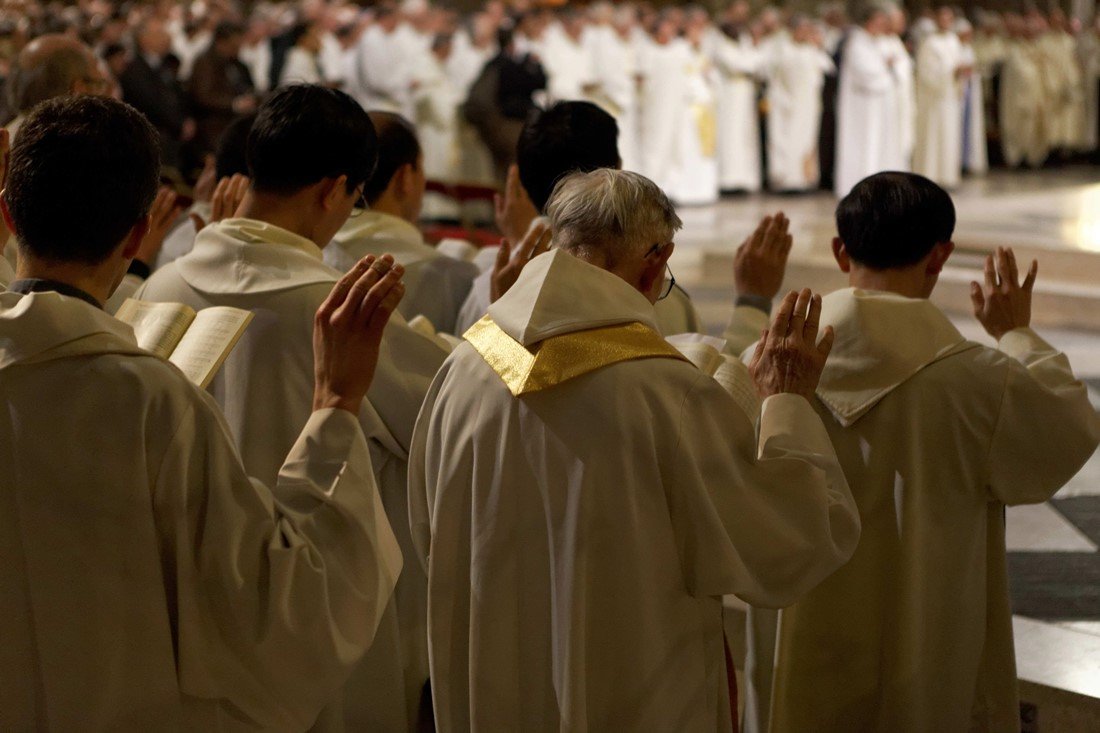 Messe chrismale à Notre-Dame de Paris.. © Yannick Boschat / Diocèse de Paris..