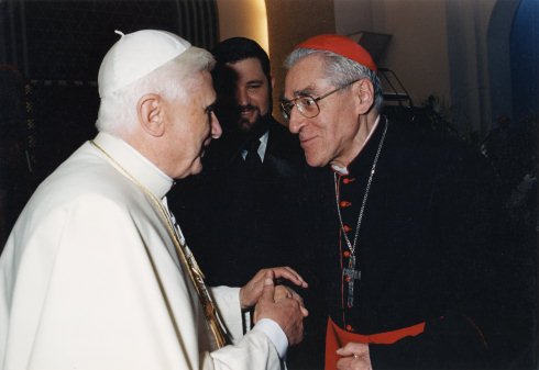 Lors des JMJ de Cologne. Rencontre avec le pape Benoît XVI en 2005. 