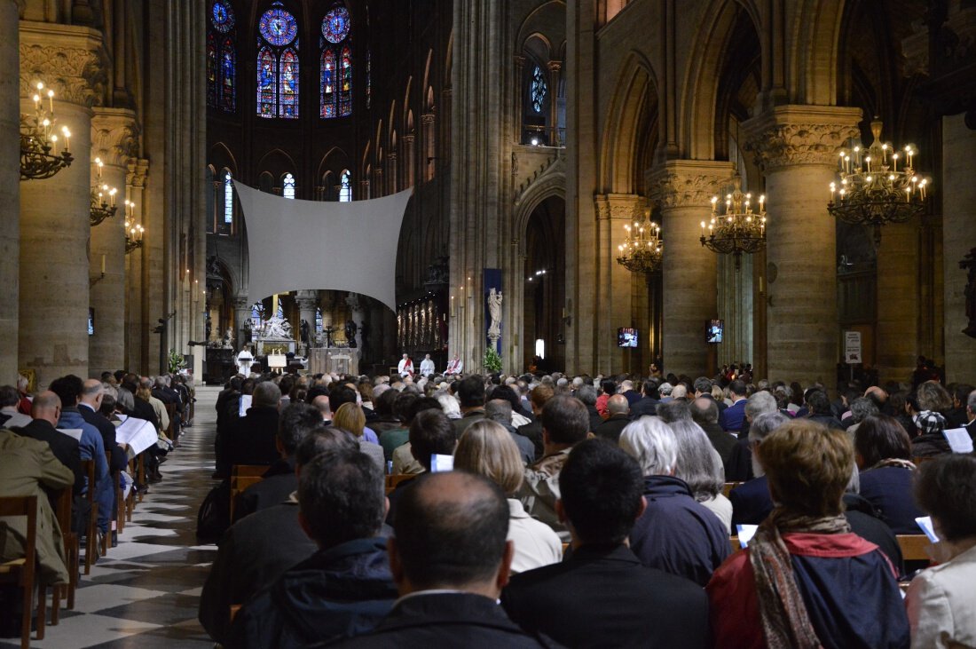 Le cardinal André Vingt-Trois avait invité les prêtres, les diacres et les (…). © Ariane Rollier.