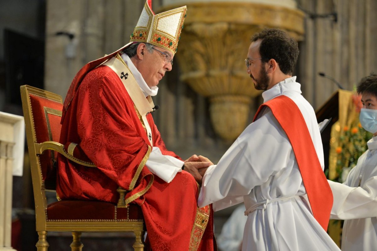 Ordinations sacerdotales 2021 à Saint-Sulpice. © Marie-Christine Bertin / Diocèse de Paris.