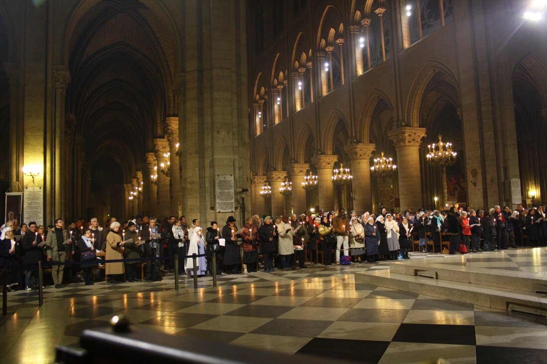 Célébration de la Présentation du Seigneur avec les consacrés - 2 février 2015. © D.R..