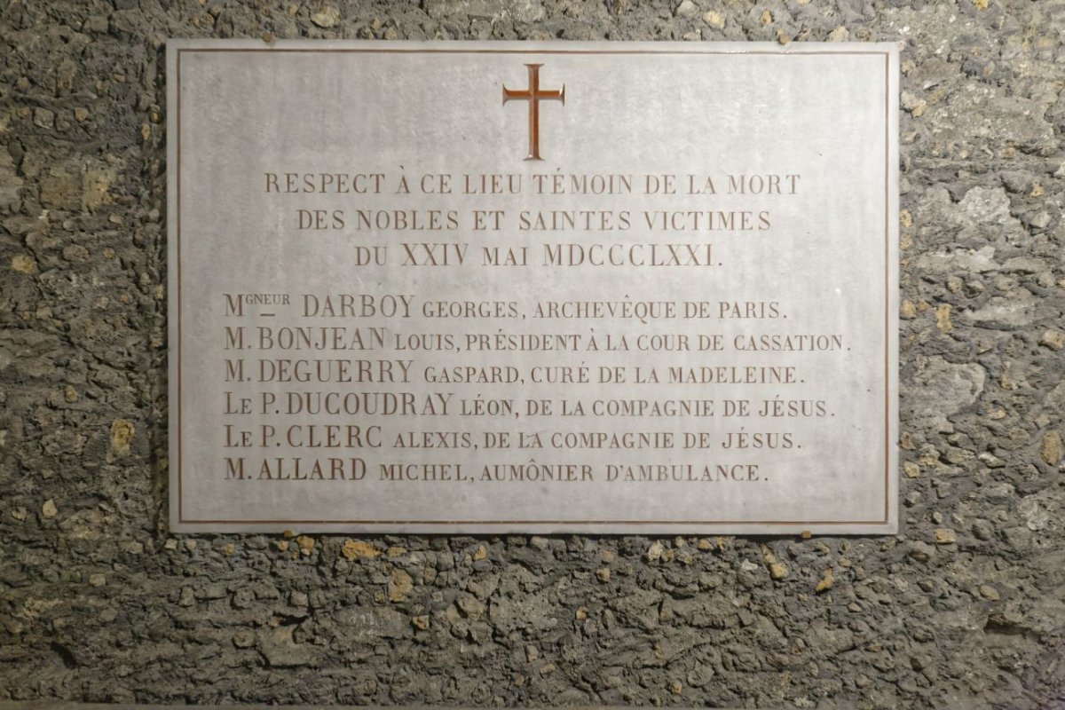 Mur de la prison de la Roquette au Séminaire Saint-Sulpice. © Yannick Boschat / Diocèse de Paris.