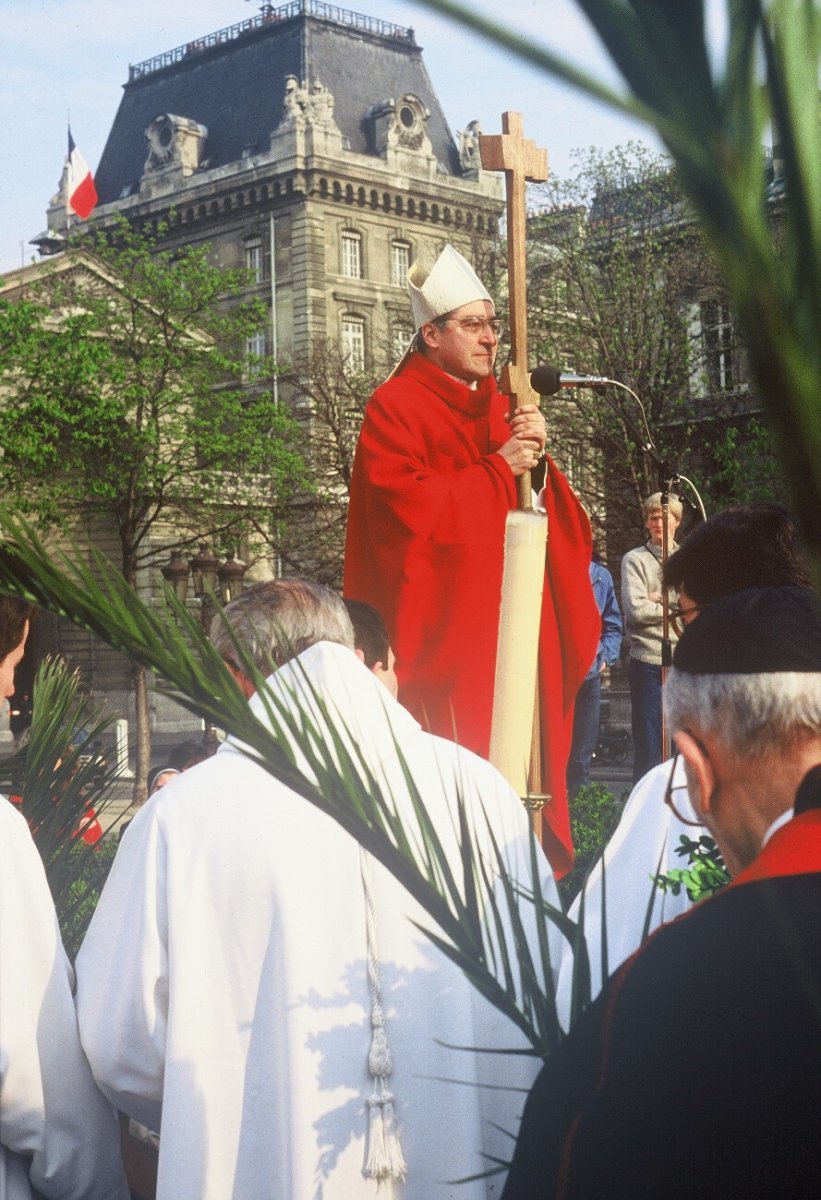 Célébration des Rameaux. En 1986. 