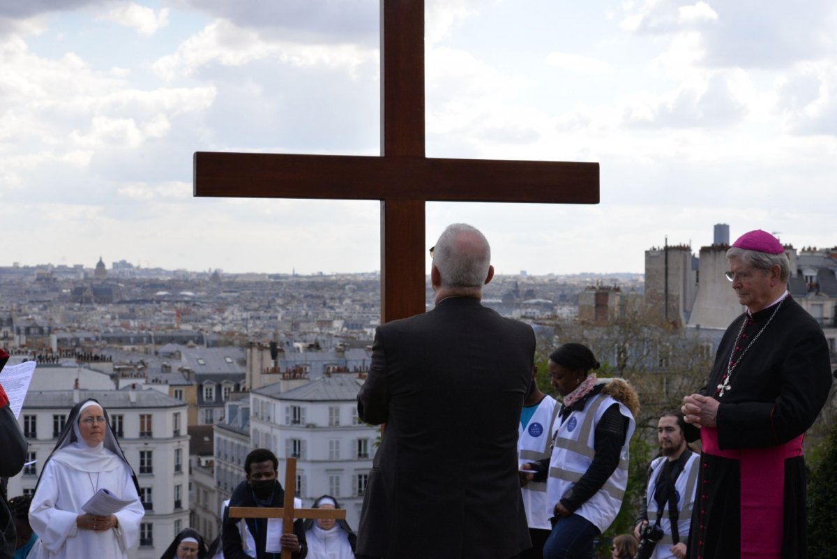 Chemin de croix de Montmartre 2023. © Marie-Christine Bertin / Diocèse de Paris.