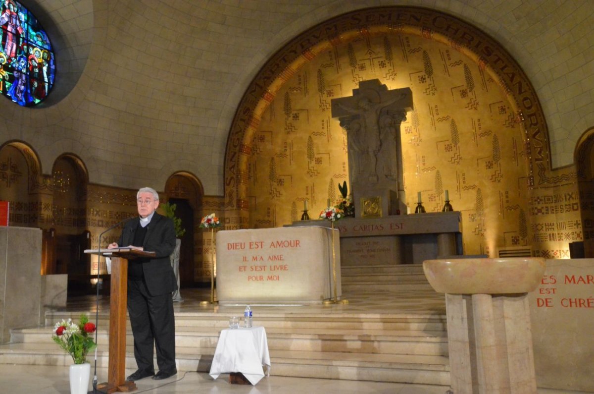 Conférence “Les martyrs de la Rue Haxo”. © Michel Pourny / Diocèse de Paris.