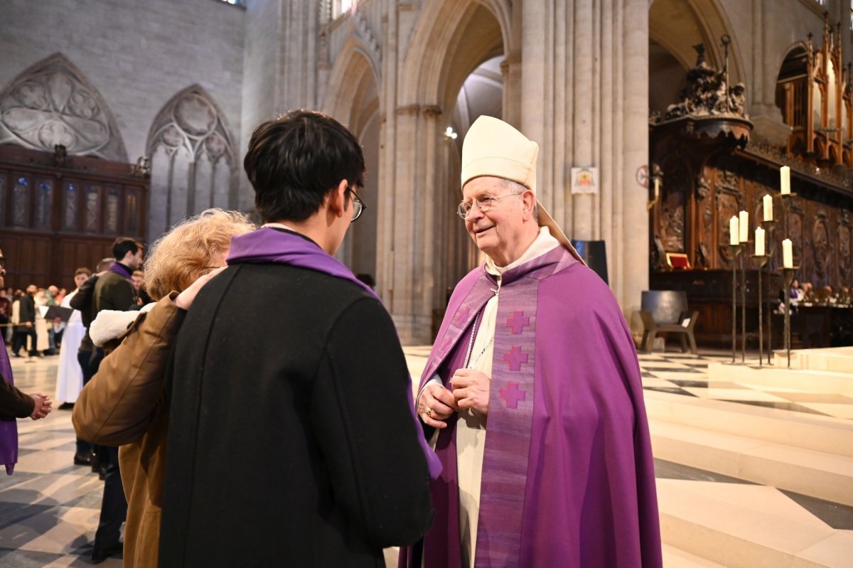Appel décisif et inscription du nom des catéchumènes 2026 - Célébration du matin. © Marie-Christine Bertin / Diocèse de Paris.
