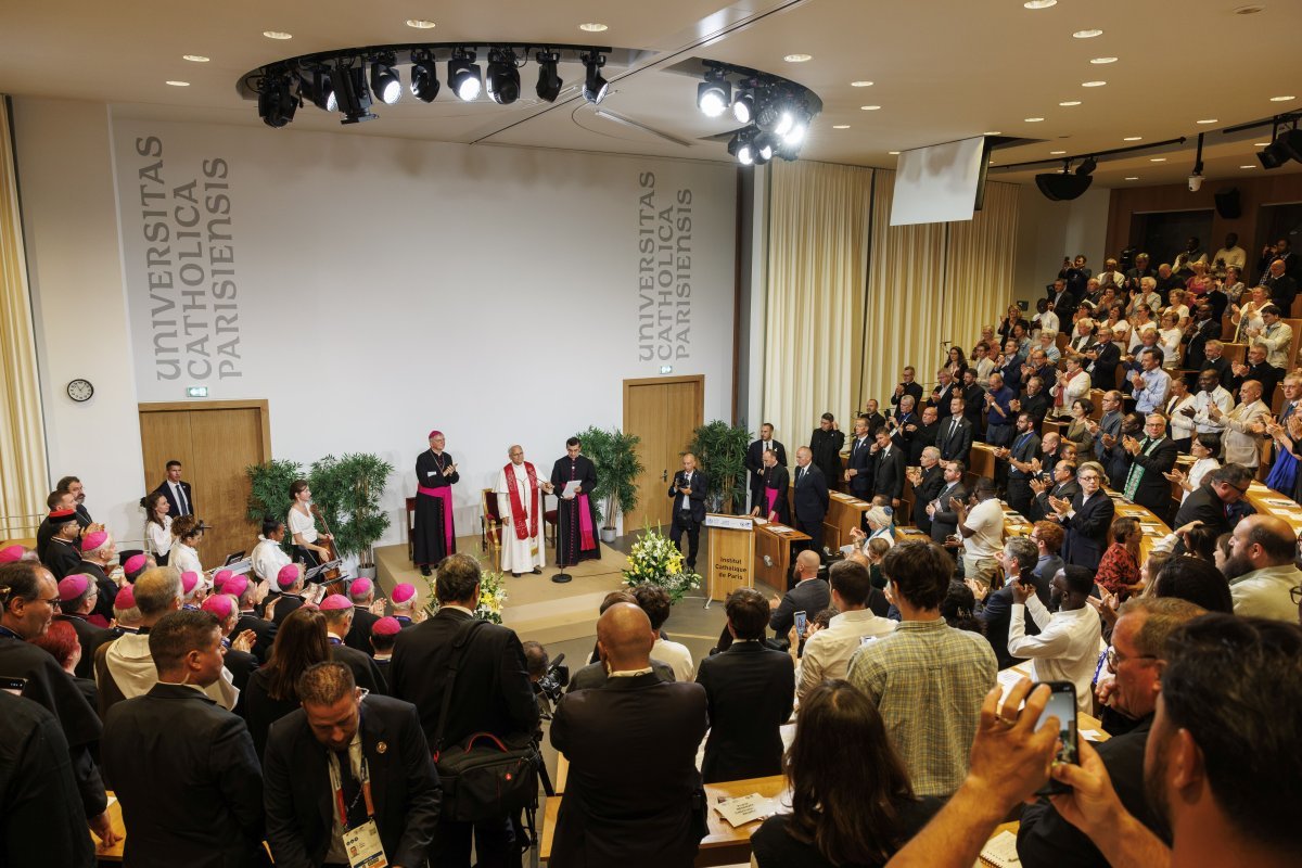 Rencontre du pape Léon XIV avec les membres de l'Assemblée synodale (…). © F. Albert / ICP.