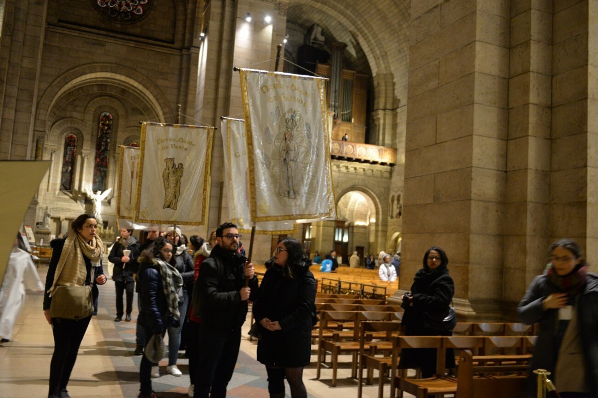 Procession Mariale, messe au Sacré-Coeur de Montmartre. © Marie-Christine Bertin / Diocèse de Paris.