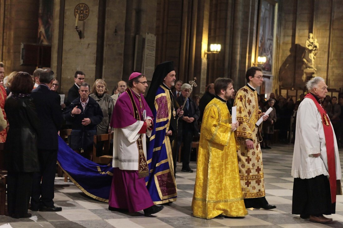 Vêpres orthodoxes à Notre-Dame de Paris. © Yannick Boschat / Diocèse de Paris.