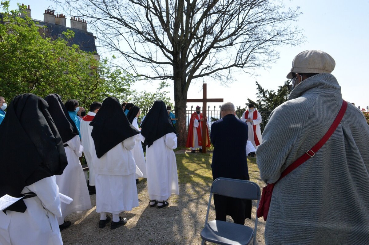 Chemin de croix au Sacré-Cœur de Montmartre 2021. © Marie-Christine Bertin / Diocèse de Paris.