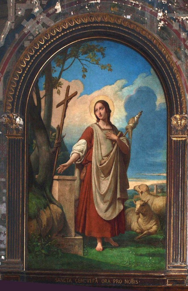 Peinture de sainte Geneviève à Sainte-Élisabeth (3e). © C. D. A. S.