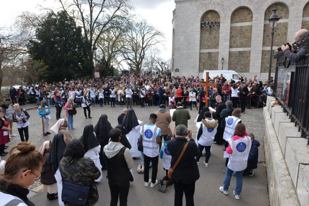 Chemin de croix de Montmartre 2023. © Marie-Christine Bertin / Diocèse de Paris.