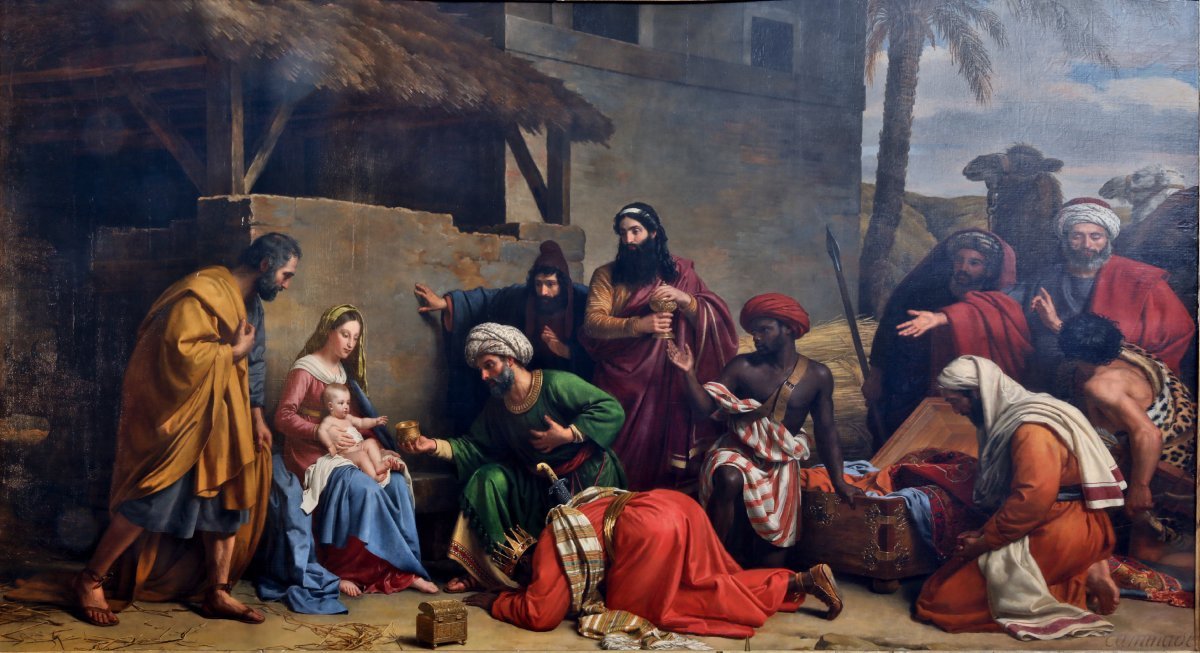 Adoration des mages, Alexandre Caminade, 1838, Saint-Etienne-du-Mont. 