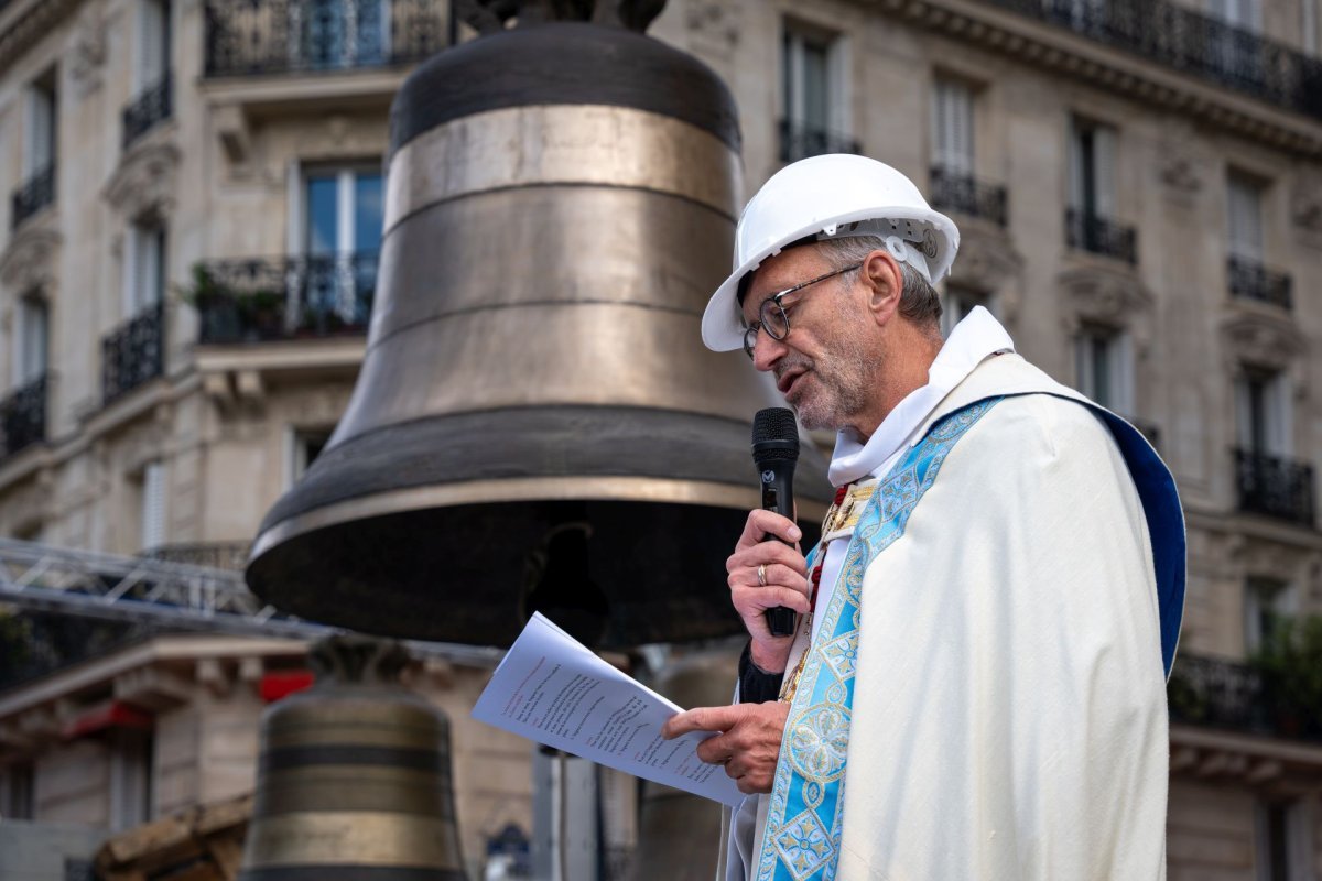 Bénédiction des cloches de retour à Notre-Dame de Paris. © Liam Hoarau / Diocèse de Paris.