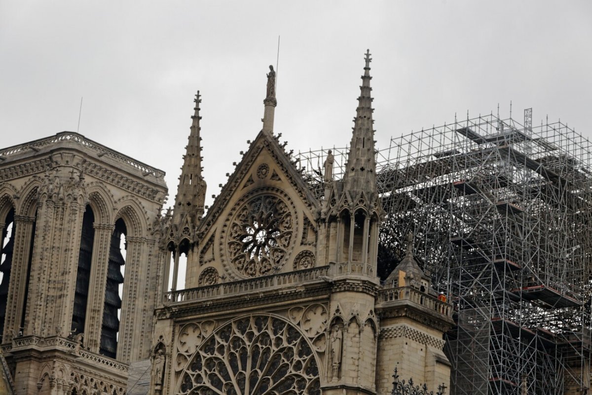 Notre-Dame de Paris, le jour d'après. © Yannick Boschat / Diocèse de Paris.