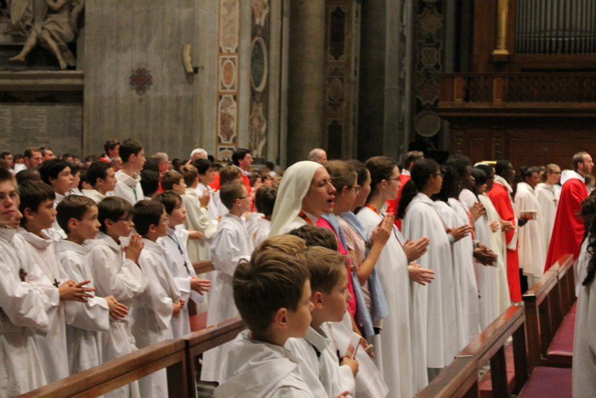 Messe à la Basilique Saint Pierre. 