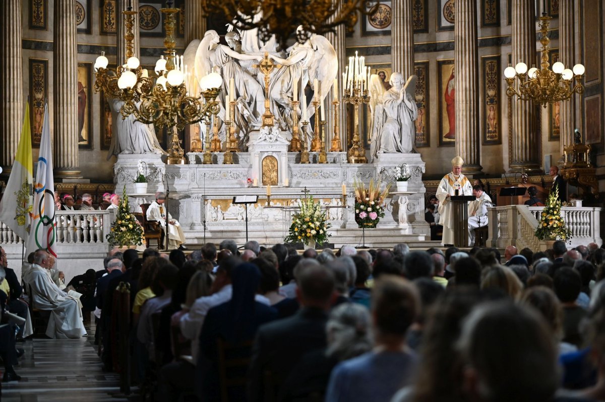 Messe d'ouverture de la trêve olympique. © Marie-Christine Bertin / Diocèse de Paris.