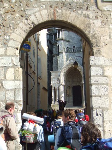 Pèlerinage des étudiants à Chartres 2007. © D. R..