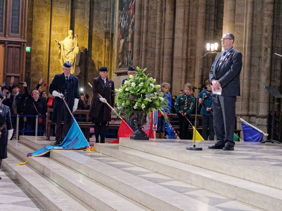 Célébration de commémoration du centenaire de l'armistice de la Grande (…). © Yannick Boschat / Diocèse de Paris.