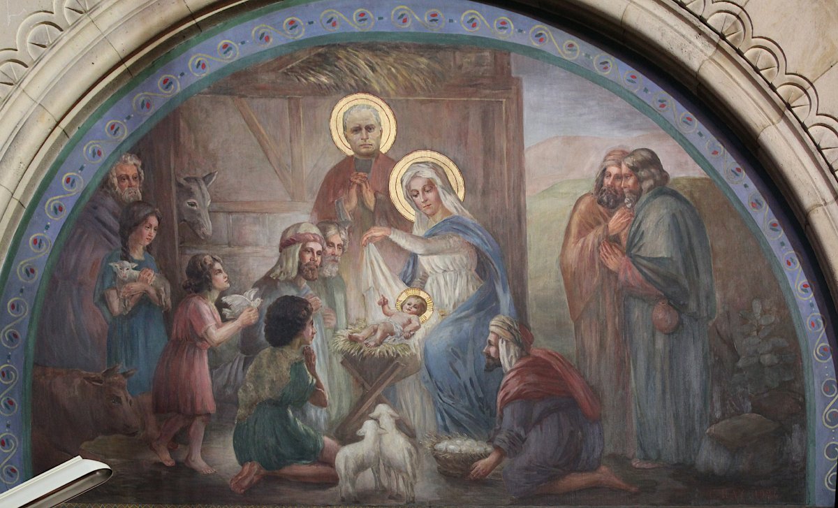 Adoration des bergers, par G. Ray, 1924, Saint-Joseph-des-Nations. 