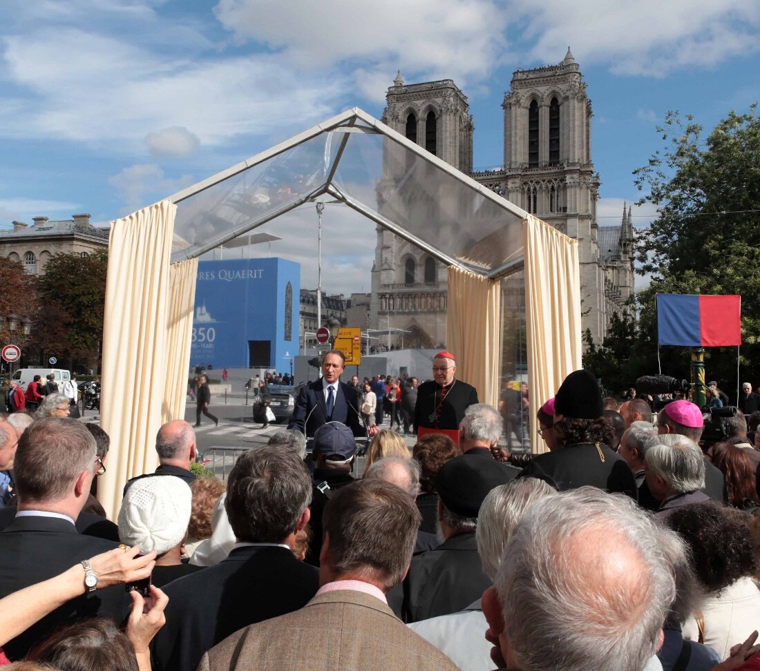 Inauguration du « Petit Pont – Cardinal Lustiger ». © Yannick Boschat / Diocèse de Paris.