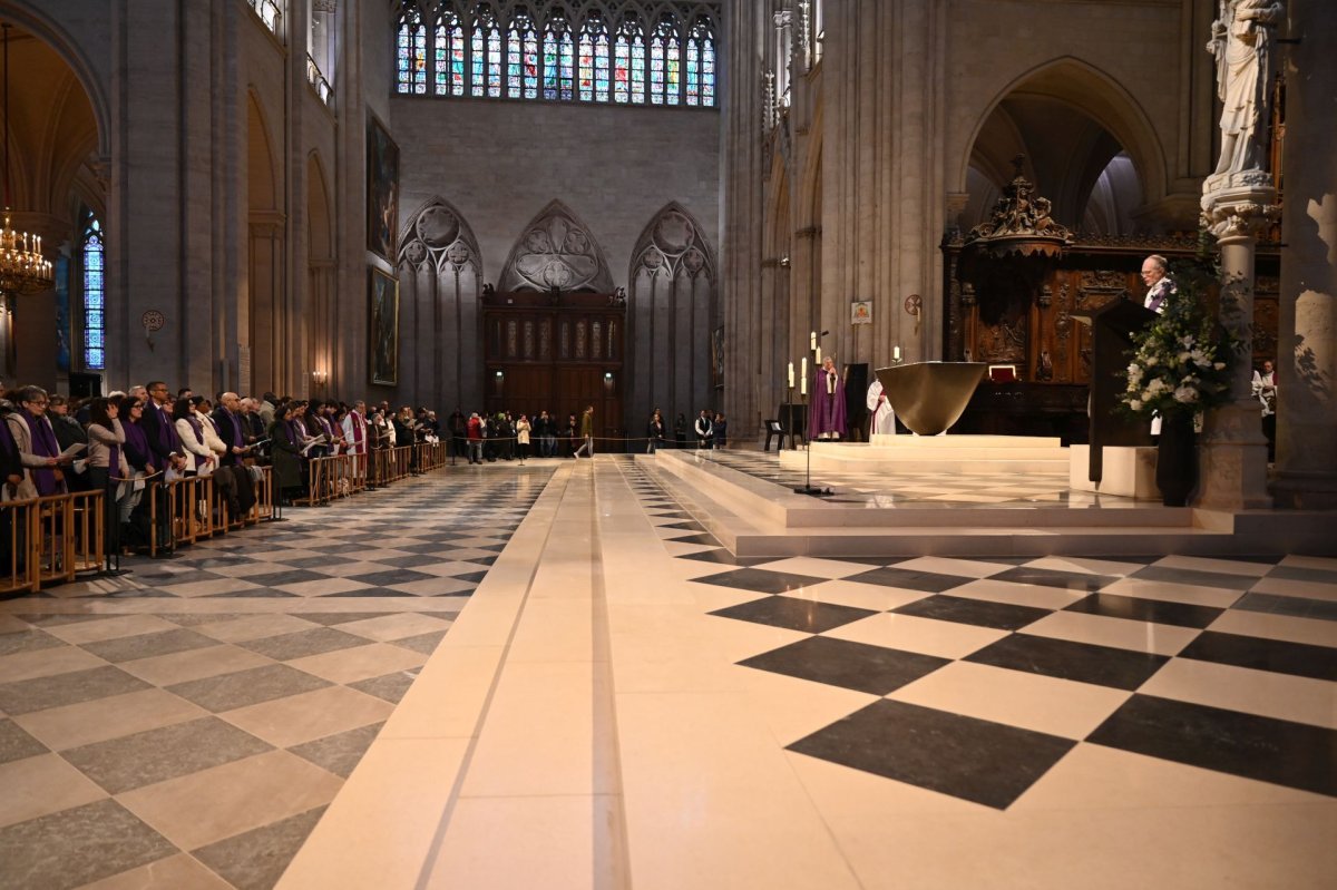 Appel décisif et inscription du nom des catéchumènes 2026 - Célébration du matin. © Marie-Christine Bertin / Diocèse de Paris.