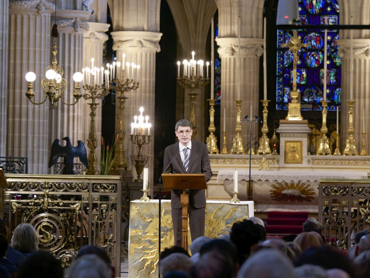 Conférence de Carême de Notre-Dame de Paris : “Georges Bernanos : Le don des (…). © Yannick Boschat / Diocèse de Paris.