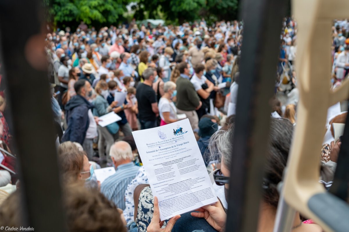 Messe de l'Assomption au Sacré-Cœur de Montmartre. © Cédric Vendeix.