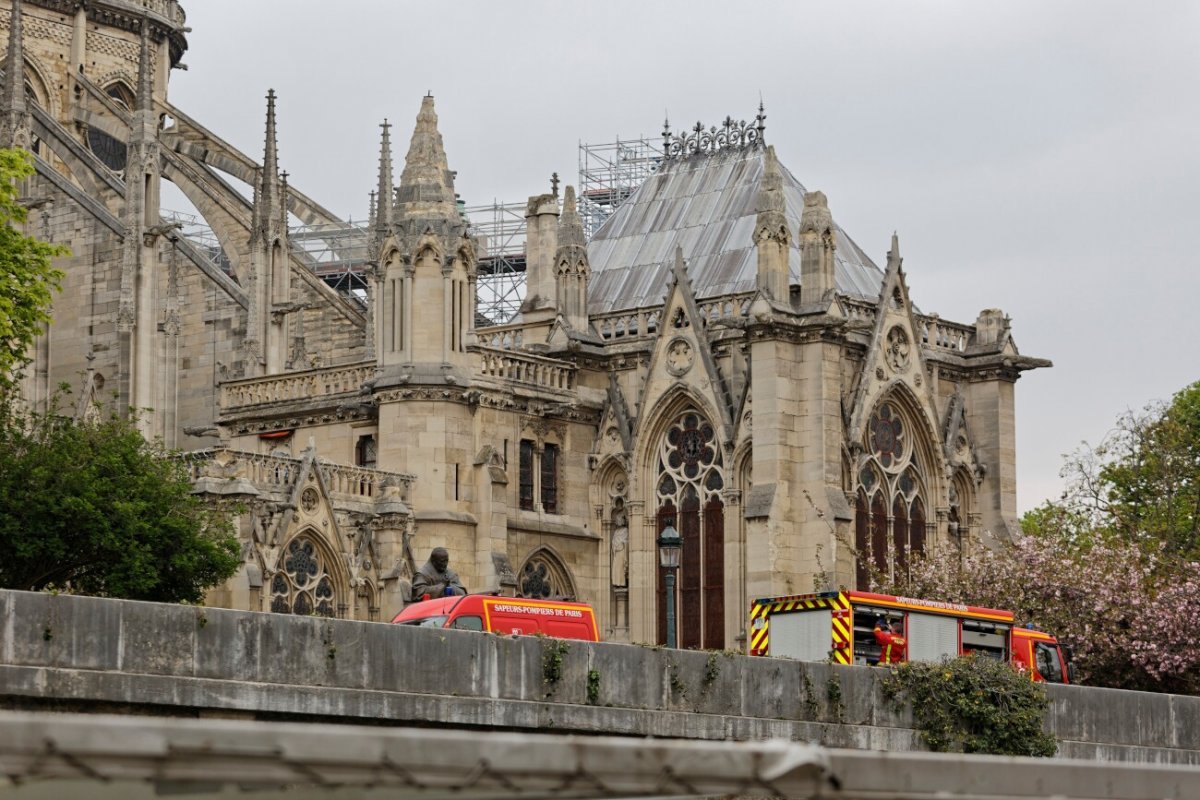 Notre-Dame de Paris, le jour d'après. © Yannick Boschat / Diocèse de Paris.