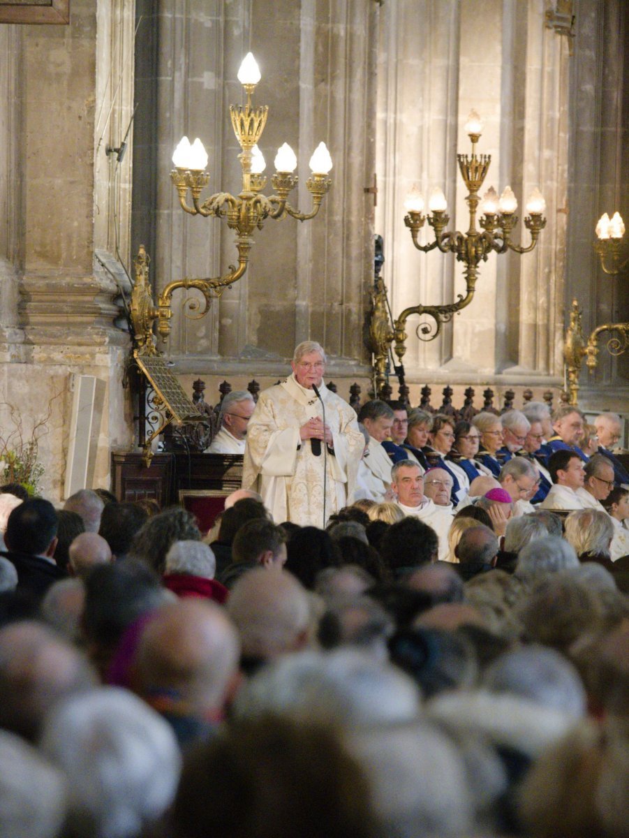 Messe des 800 ans et bénédiction de la façade rénovée de Saint-Eustache. © Yannick Boschat / Diocèse de Paris.