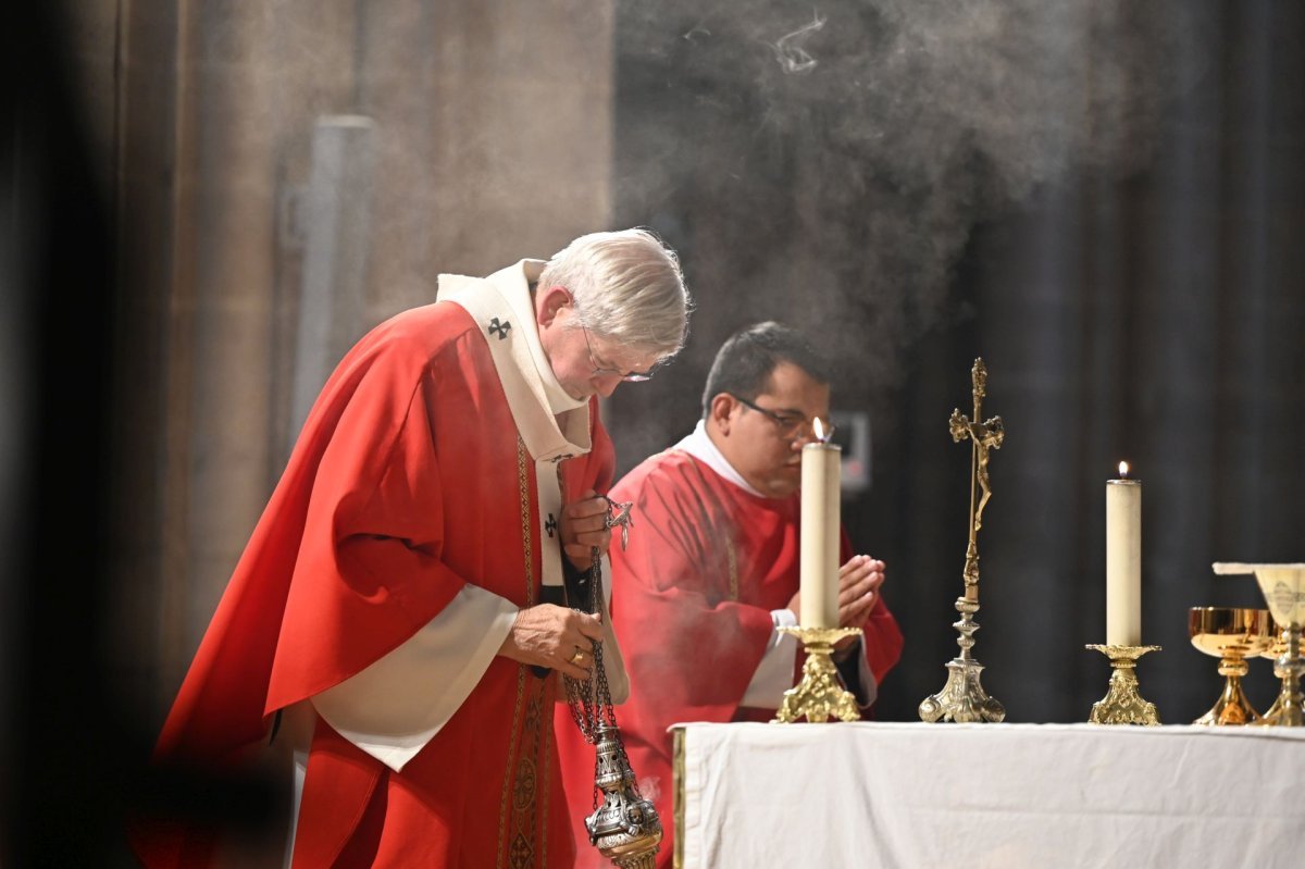 Messe de rentrée du Séminaire avec rite d'admission des candidats au (…). © Marie-Christine Bertin / Diocèse de Paris.